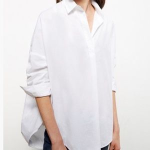 H&M white basic button down casual shirt